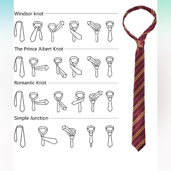 RESERVED FB GREAT FOR HARRY POTTER COSPLAY DRESS UP RED & GOLD TIE - Picture 7 of 16